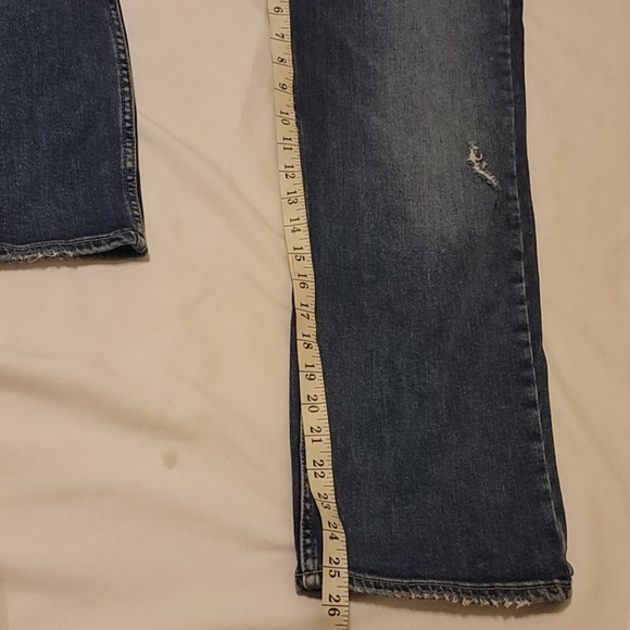 Silver cropped wide leg, high waist jeans size 31 - Picture 4 of 10